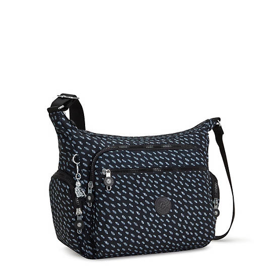 Kipling Gabbie Printed Çapraz Askılı Çanta Siyah | TR 2054BE